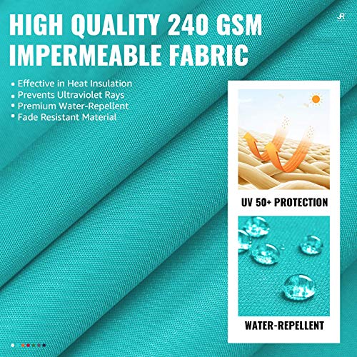 JEAREY 11FT Patio Umbrella Double Top Deluxe Square Hanging Patio Umbrella Offset Cantilever Outdoor Umbrella Heavy Duty Sun Umbrella for Market Garden Deck Backyard Pool Patio, Sky Blue