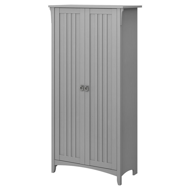 Bathroom Storage Cabinet with Doors in Cape Cod Gray