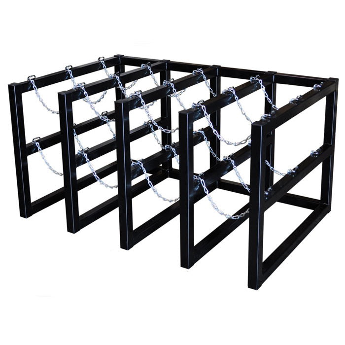Justrite 4W X 3D Gas Cylinder Storage Rack | For 12 Cylinders
