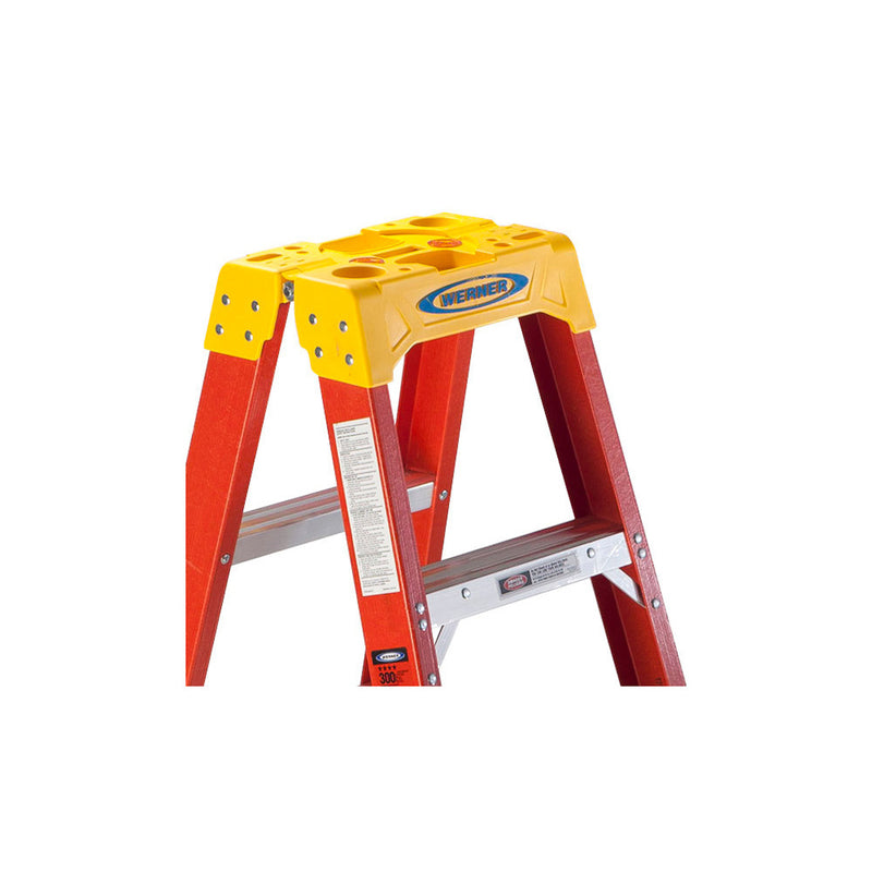 Werner Stepladder Twin Fiberglass 10 ' Type Ia 300 Lb Heavy Duty Non-Conduct
