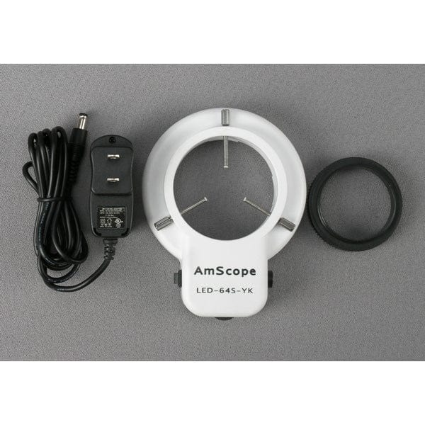 Amscope SM-1BSX-64S 3.5X - 45X Inspection Dissecting Zoom Power Stereo Microscope with 64 LED Light New