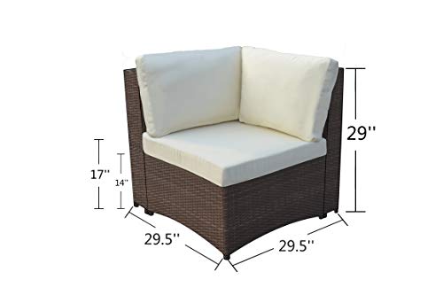 W Unlimited Studio Shine Collection Modular Sectional conversation set, 5 PCs, Dark Brown