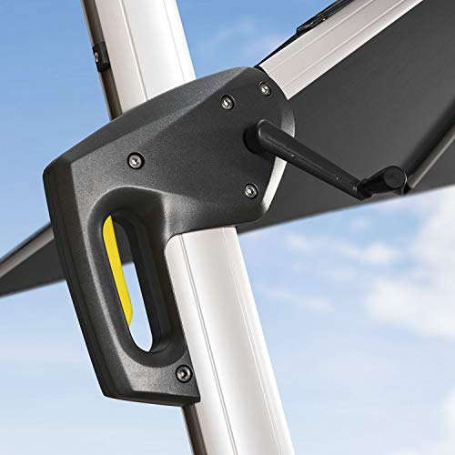 PURPLE LEAF 10 Feet Patio Umbrella Outdoor Round Umbrella Large Cantilever Umbrella Windproof Offset Umbrella Heavy Duty Sun Umbrella for Garden Deck Pool Patio, Beige