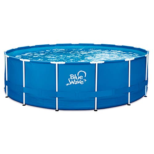 Blue Wave NB19791 18-ft Round 52-in Deep Active Frame Package Above Ground Swimming Pool with Cover, x