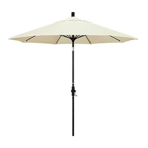 California Umbrella GSCUF908705-SA53 9' Round Aluminum Pole Fiberglass Rib Market Patio Umbrella, Canvas