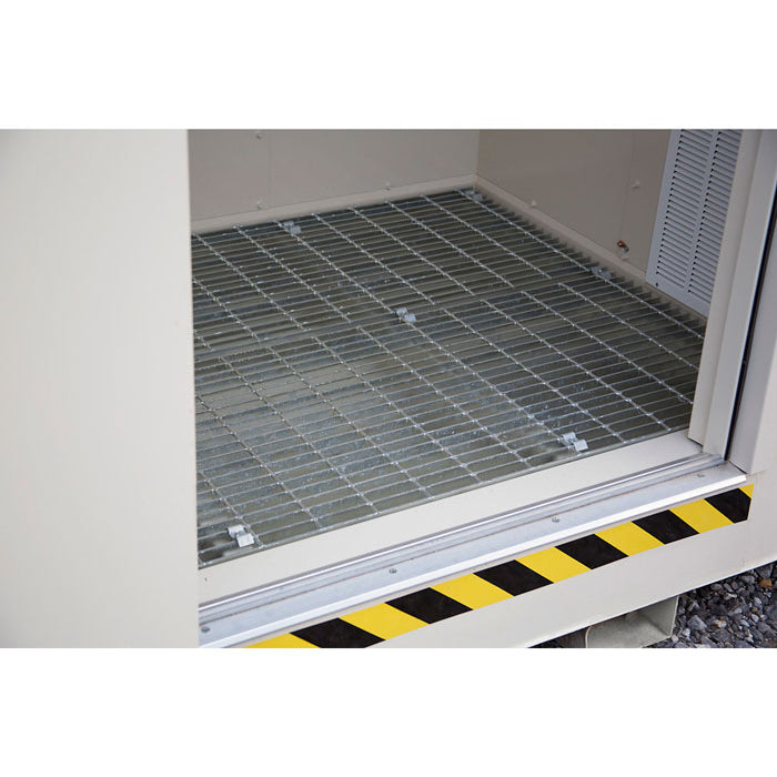 Justrite 4-Hour Fire-Rated Outdoor Safety Locker, 4-Drum, Explosion Relief Panels