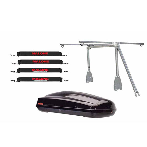 Malone LowMax 2 Kayak w/ Cargo Box Trailer Package