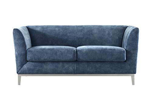 Acanva Collection Modern Velvet Living Room Sofa with Metal Legs, 65