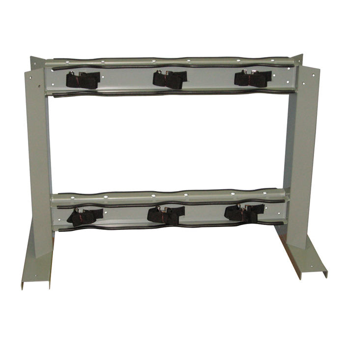 Justrite Steel Gas Cylinder Stand, 6 Cylinder Capacity, Back-To-Back