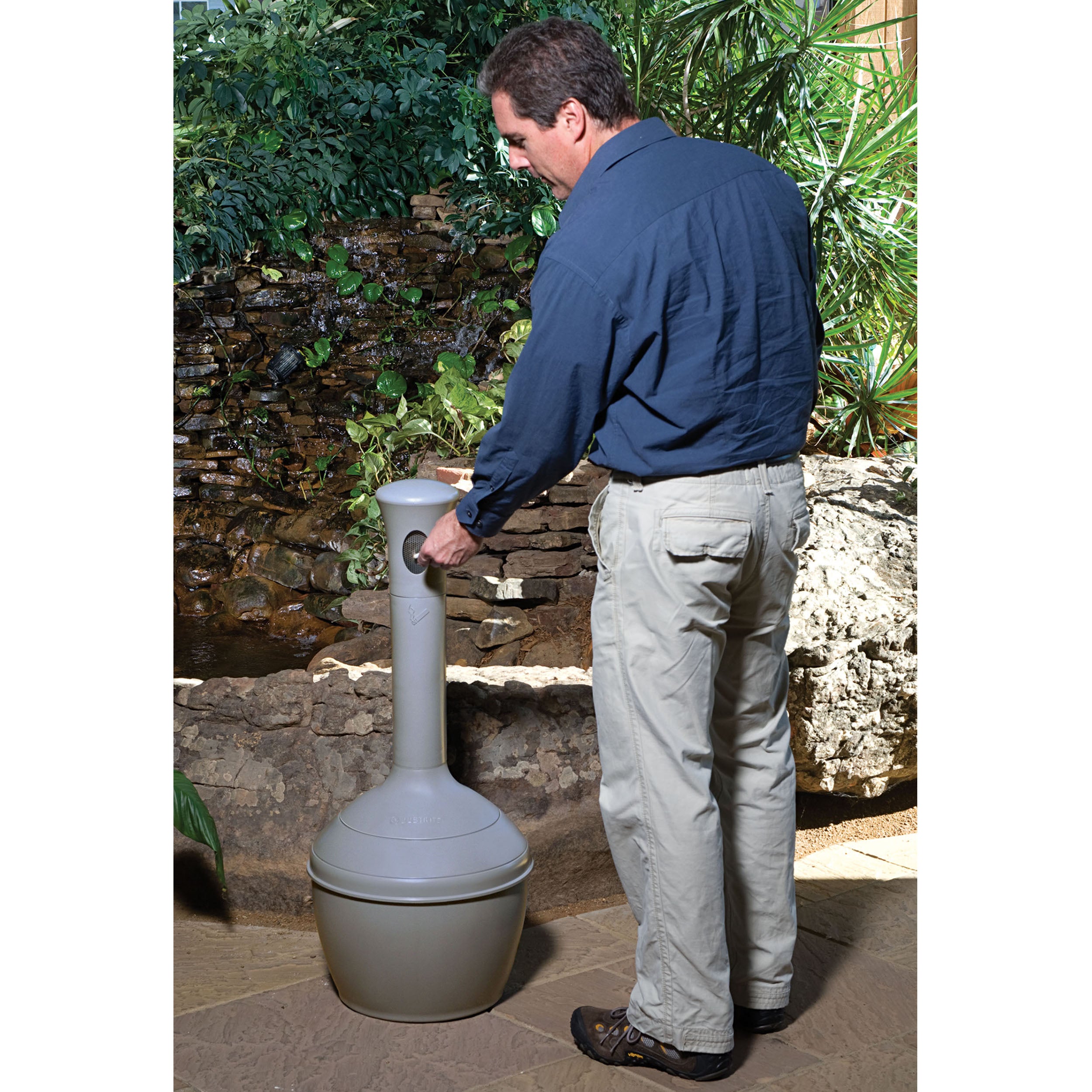 Justrite Elite™ Smoker’s Cease-Fire® Cigarette Butt Receptacle