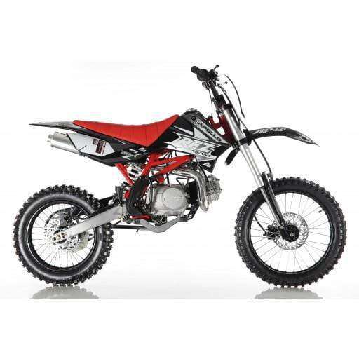 Apollo DB-X18 125 cc Manual Kick Start 4 Speed Dirt Bike Red New