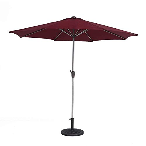 ZHTY 9' Patio Yard Umbrella Outdoor Table Umbrella with Winding Crank, Sun Shade Waterproof Market Umbrella, 2.7M Round Outdoor Parasol