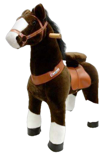 PonyCycle Vroom Rider U Series U421 Ride-on Dark Brown with White Hoof Large New