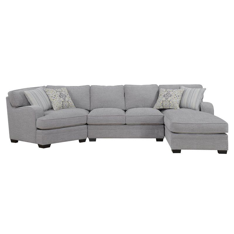 Morning Haze Chofa Sectional with Track Arms in Gray