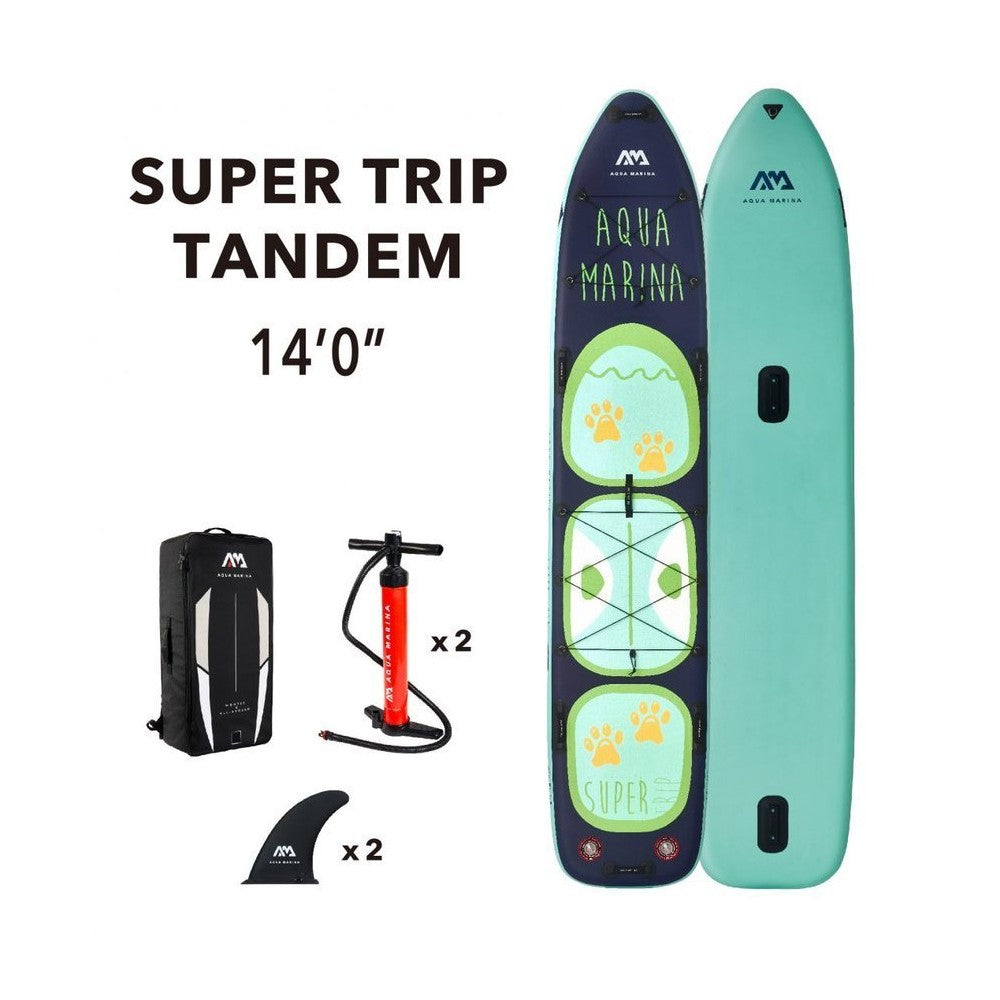 Aqua Marina Super Trip Tandem Stand Up 14 Ft. Inflatable Paddle Board
