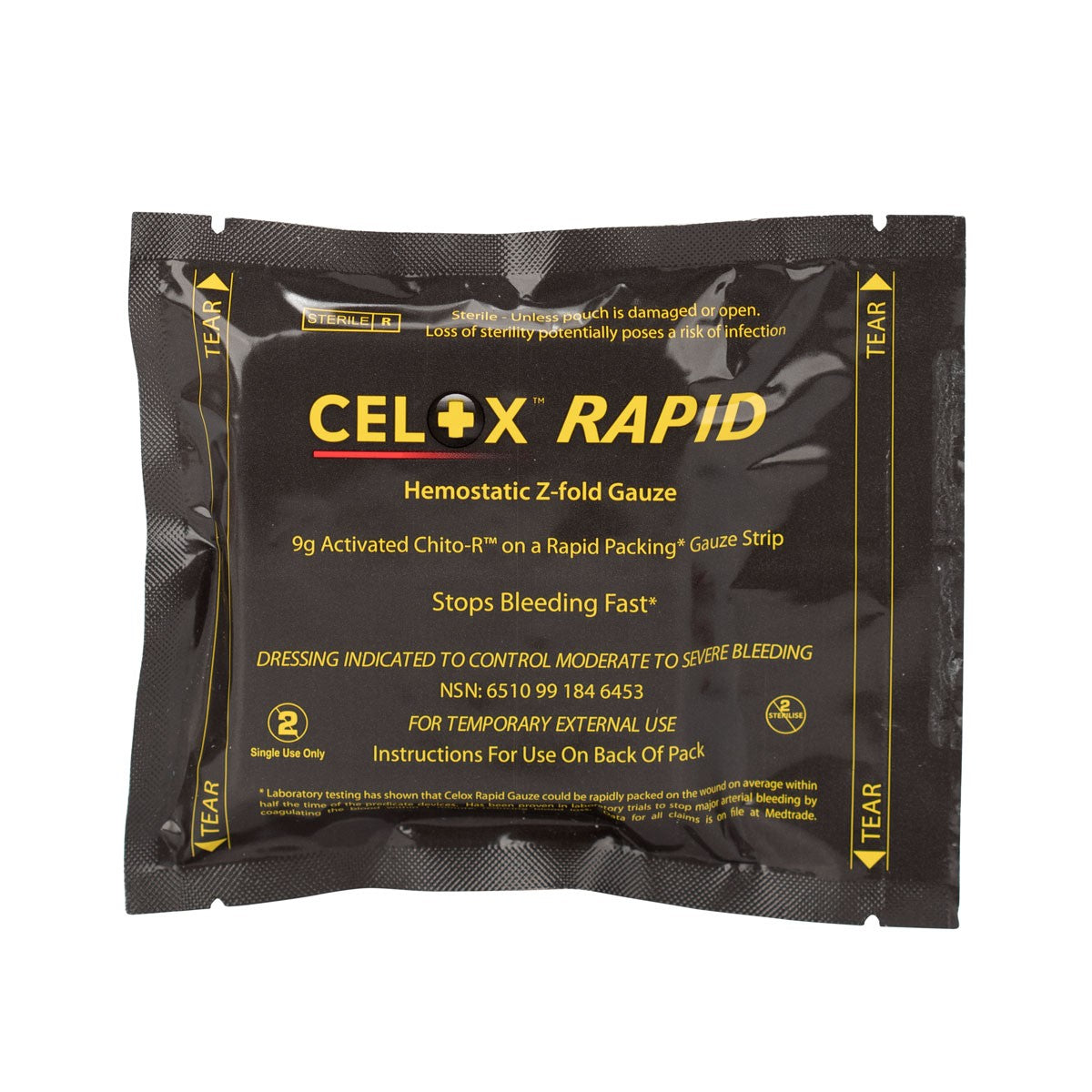 First Aid Only Celox 5' Z Fold Rapid Blood Clotting Gauze (2 per order)