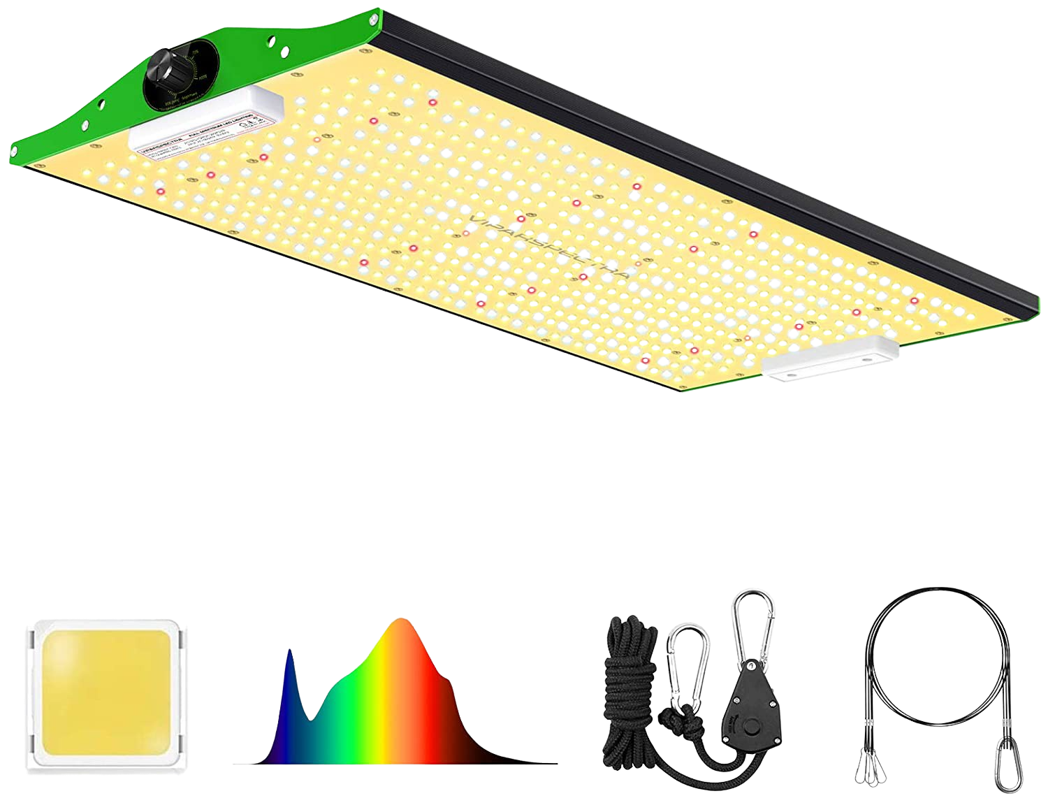 Viparspectra P2000 Full Spectrum 200W LED Grow Light with Upgraded SMD LEDs and Dimmable Plant Light New
