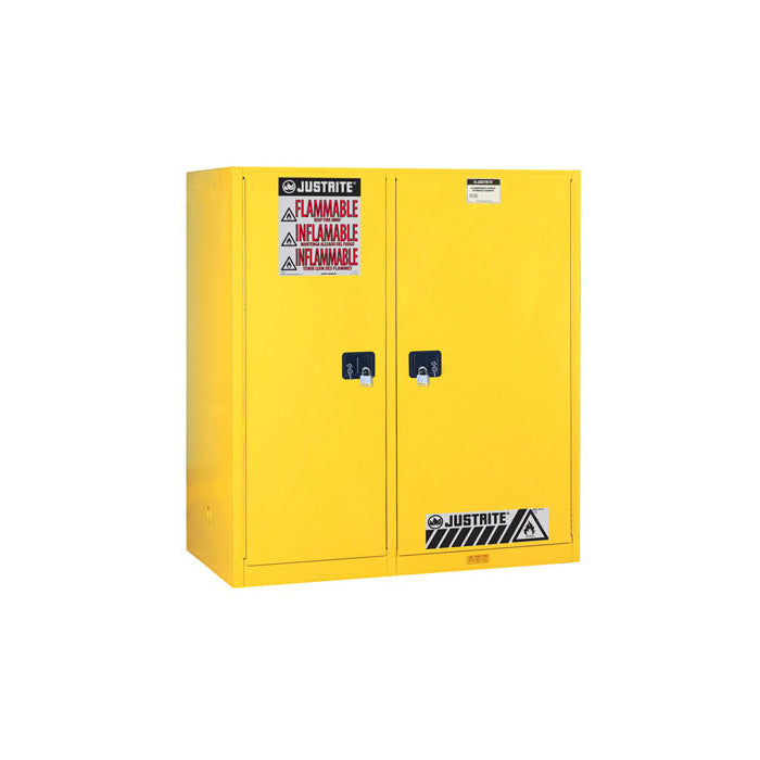 Justrite Sure-Grip® EX Double-Duty Safety Cabinet With Drum Rollers