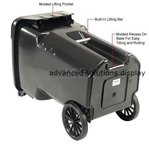Otto Mobile Trash Container - 95 Gallon Black