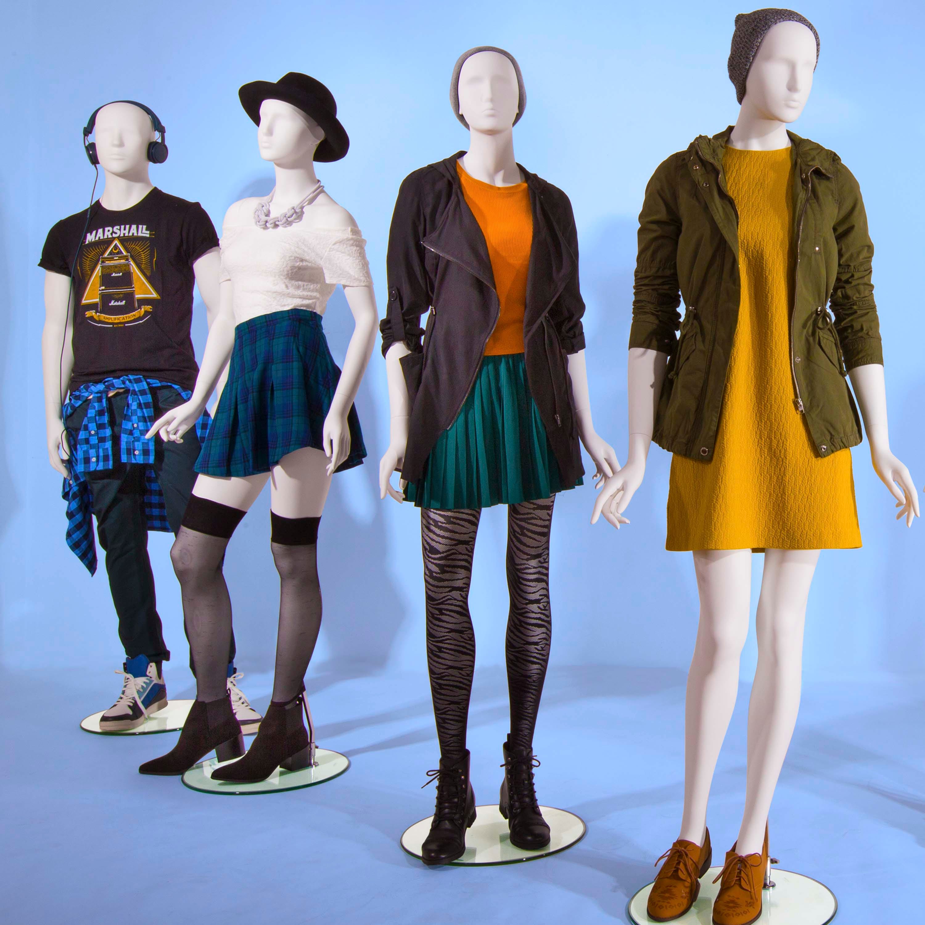 Econoco Male Mannequin - Abstract Head, Arms by Side, Left Leg Slightly Forward