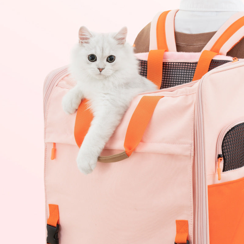 Pink Orange Cat Carrier