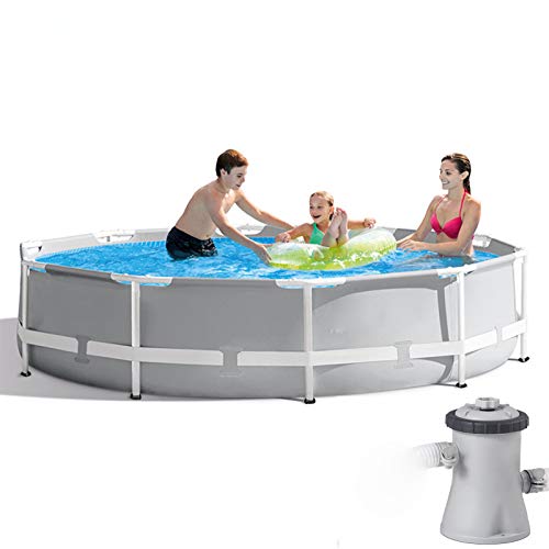 Pool, Swimming Pool, Above Ground Pool, Summer Paddling Pool, 10 Feet X 30 Inch Metal Frame Swimming Pool, Outdoor Backyard Swimming Pool with Filter Pump, Framed Swimming Pools, Backyard Pools