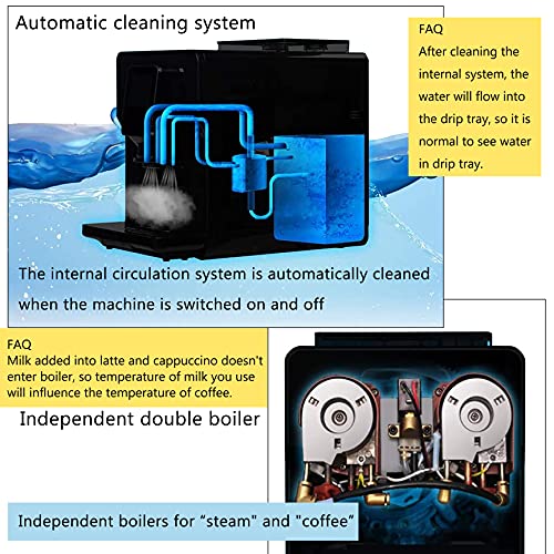 Hanchen Super Automatic Espresso Machine Coffee Maker Touch Screen 19 Bar 1.8L One Touch Americano Espresso Cappuccino Latte Maker