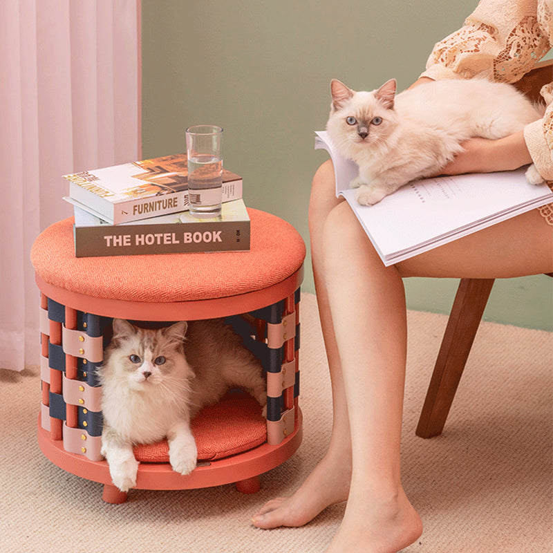 2 in 1 Round Stool Cat Bed