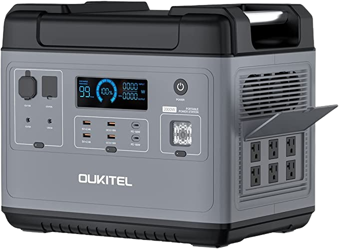 Oukitel P2001 2000W/2000Wh Portable Power Station Solar Generator New