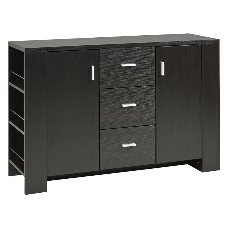 Brassex Ashton Buffet Server with Storage in Dark Cherry