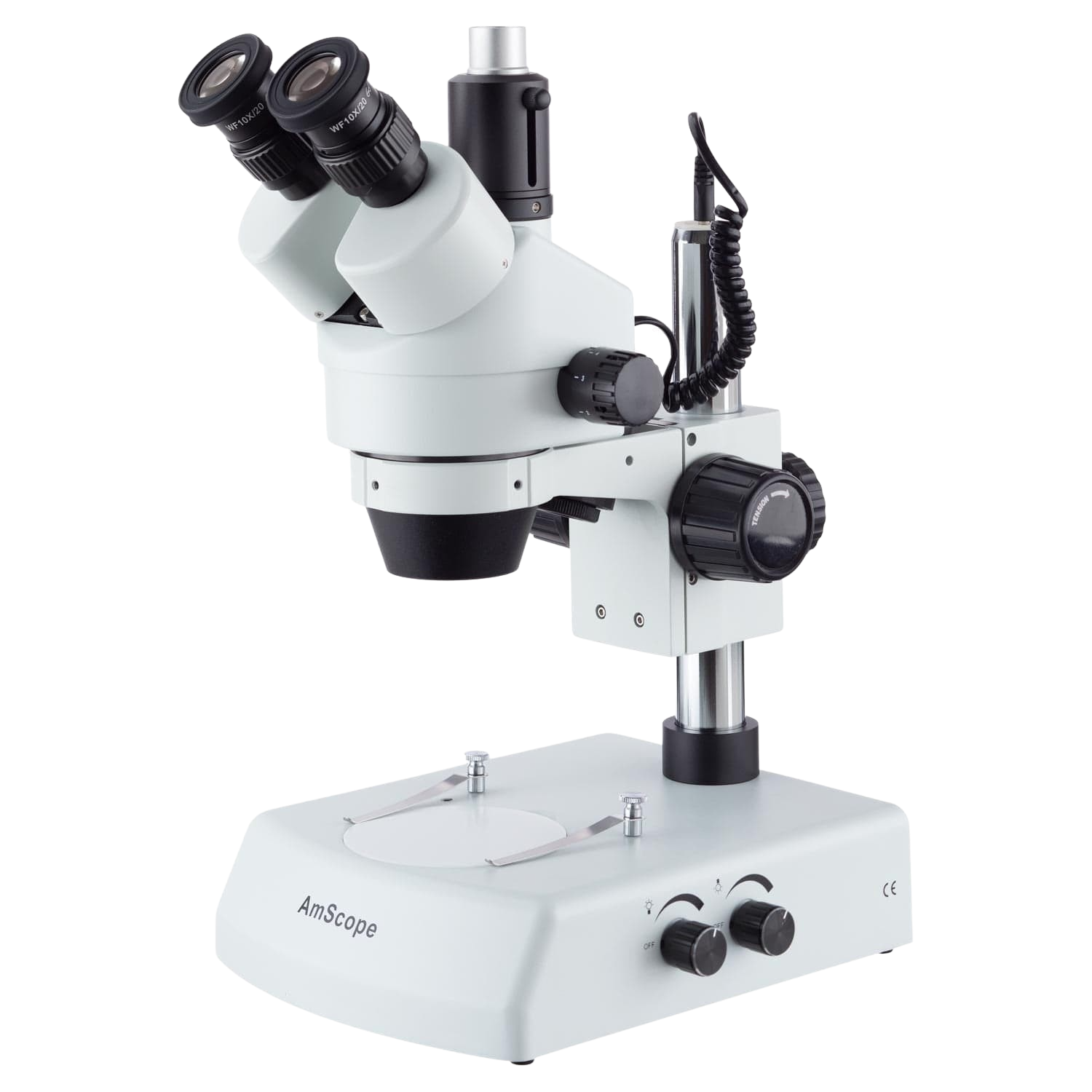 Amscope SM-2T-LED 7X - 45X LED Trinocular Zoom Stereo Microscope New