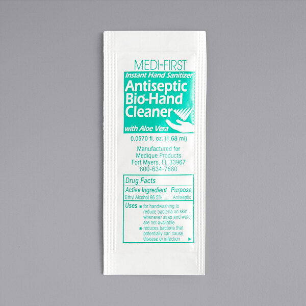 Medique Antiseptic Bio-Hand Sanitizer Packs - (25/Box - 216 Boxes)