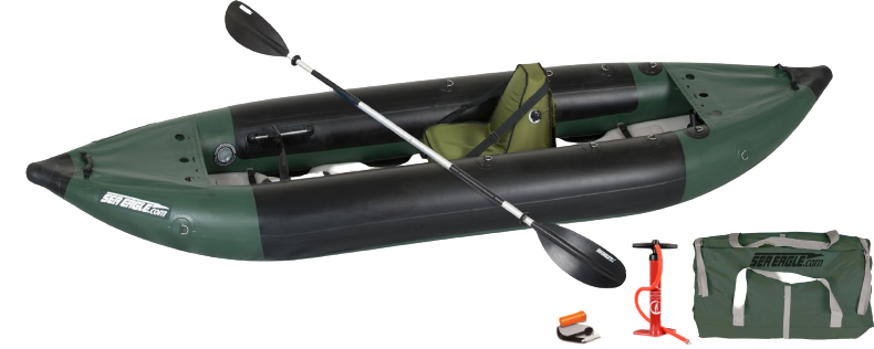 Sea Eagle 350FXK_DS Explorer Inflatable Fishing Boat Deluxe Solo Package New