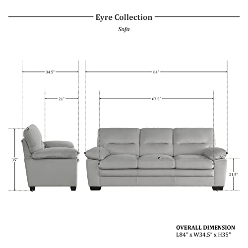 Lexicon Eyre Living Room Sofa, Gray