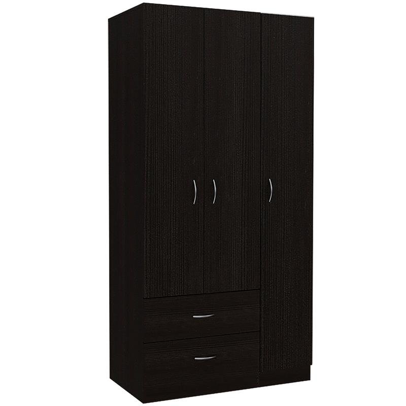 Austral 3 Door Armoire in Dark Brown