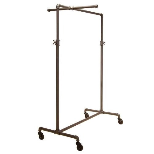 Econoco 2-Way Garment Rack With Straight Blade Arms - Square Tubing Uprights