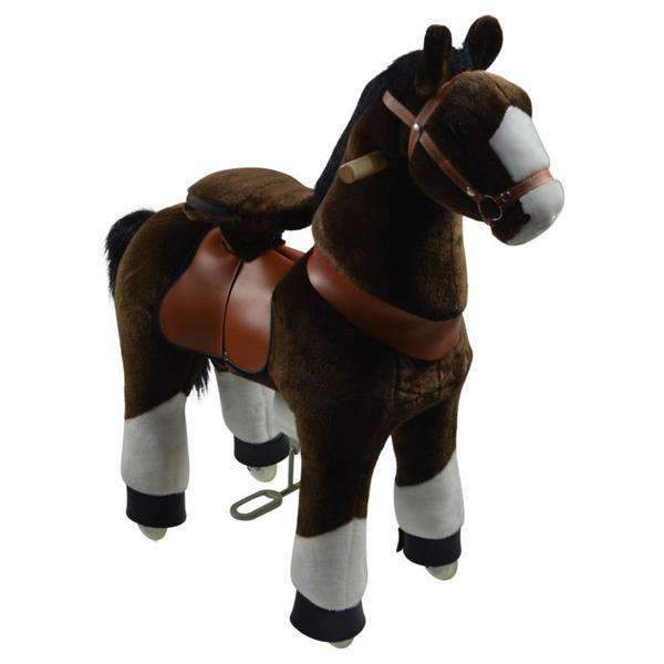 PonyCycle Vroom Rider U Series U321 Ride-on Dark Brown with White Hoof Small New
