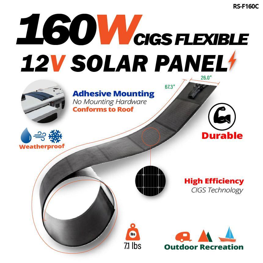 Rich Solar RS-F160C 160 Watt CIGS Flexible Solar Panel New