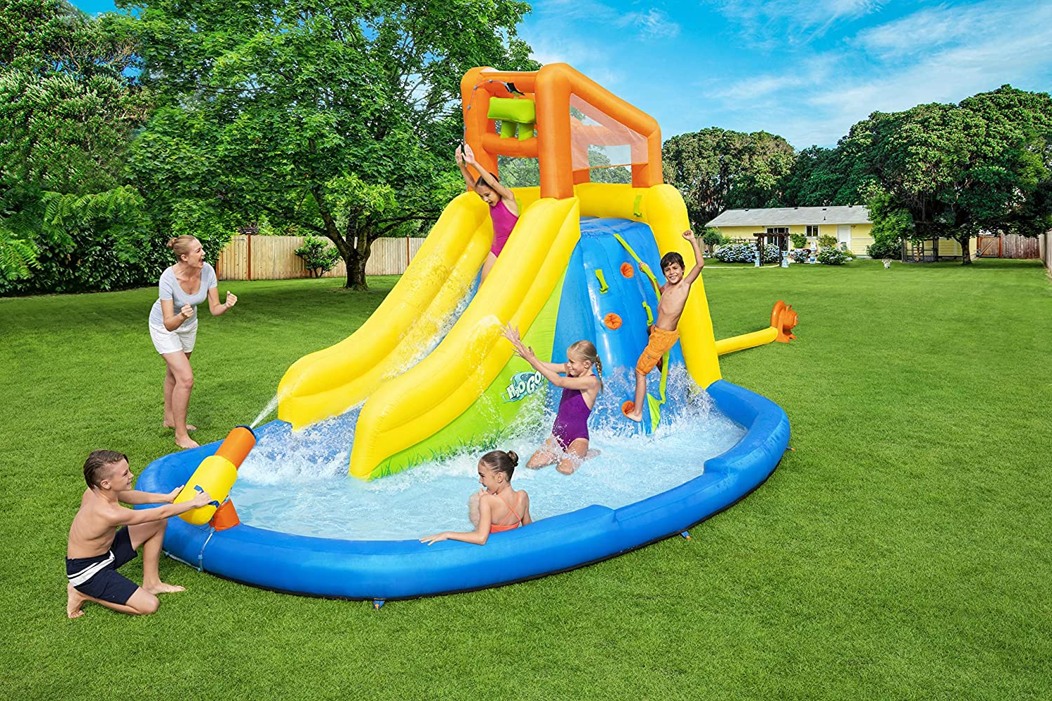 Bestway H2OGO Mount Splashmore Kids Inflatable Water Park Slide New