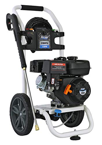 Pulsar 3,100 PSI 2.5 GPM Gas-Powered Pressure Washer with 5 Quick Connect Nozzles & On-Board Detergent Tank, W31H19