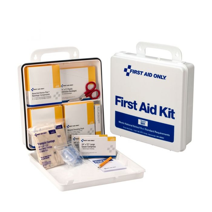 First Aid Only 50 Person National Standard Bus First Aid Kit, Plastic Case - (Case of 3)