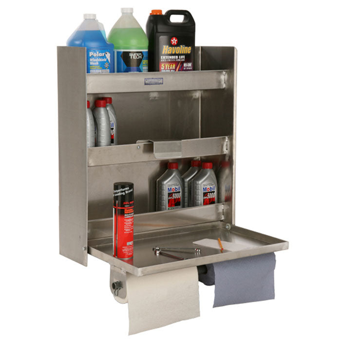 PVI 2-Shelf Double Cabinet Storage Solution Organizer