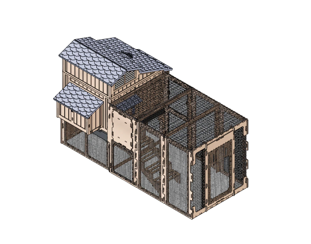 Snap Lock Small Chicken Run To Fit Coop (Sold Separately) New