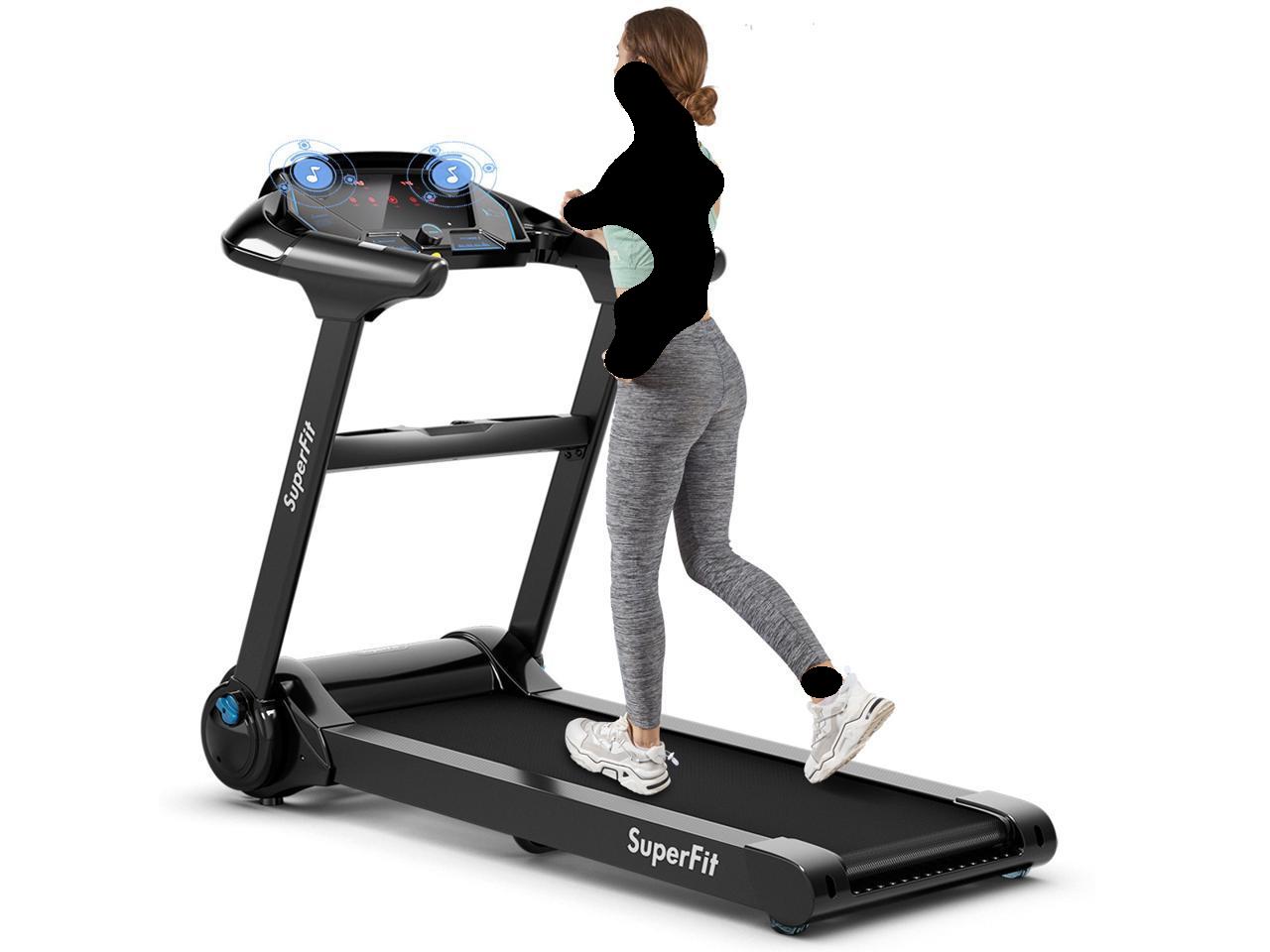 Goplus 2.25HP Folding Treadmill Running Machine LED Touch Display
