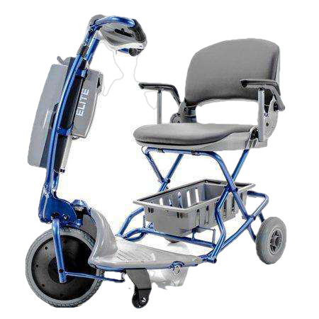 Tzora TZELITE  Elite Portable Compact Lightweight Folding Mobility Scooter Blue New