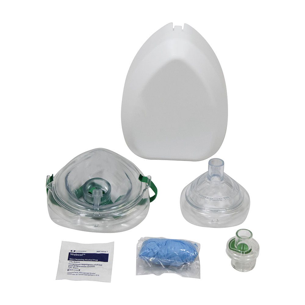 Kemp USA Adult And Child Combo CPR Mask In Plastic White Case
