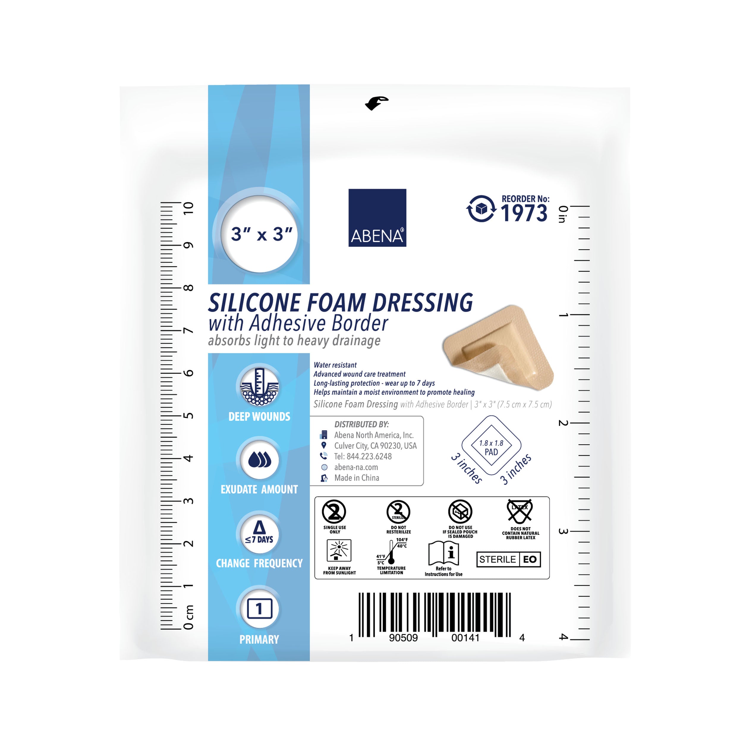 Abena Silicone Foam Dressings (with Adhesive)