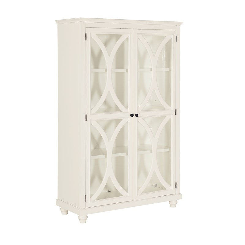 Home Fare 3-Shelf Wood Bookcase Display Cabinet in White