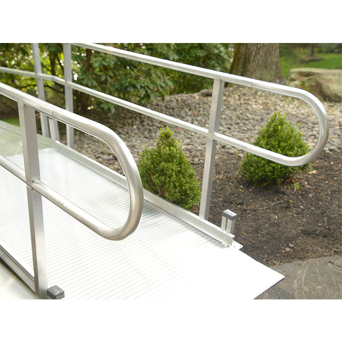 National Ramp Liberty Solid Surface Aluminum Wheelchair Ramp with Handrails