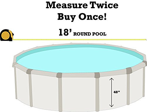 Smartline Stone Harbor 18-Foot Round Pool Liner | UniBead Style | 48-Inch Wall Height | 25 Gauge Virgin Vinyl Material | Heavy-Duty Liners | Designed for Steel Sided Above-Ground Swimming Pools